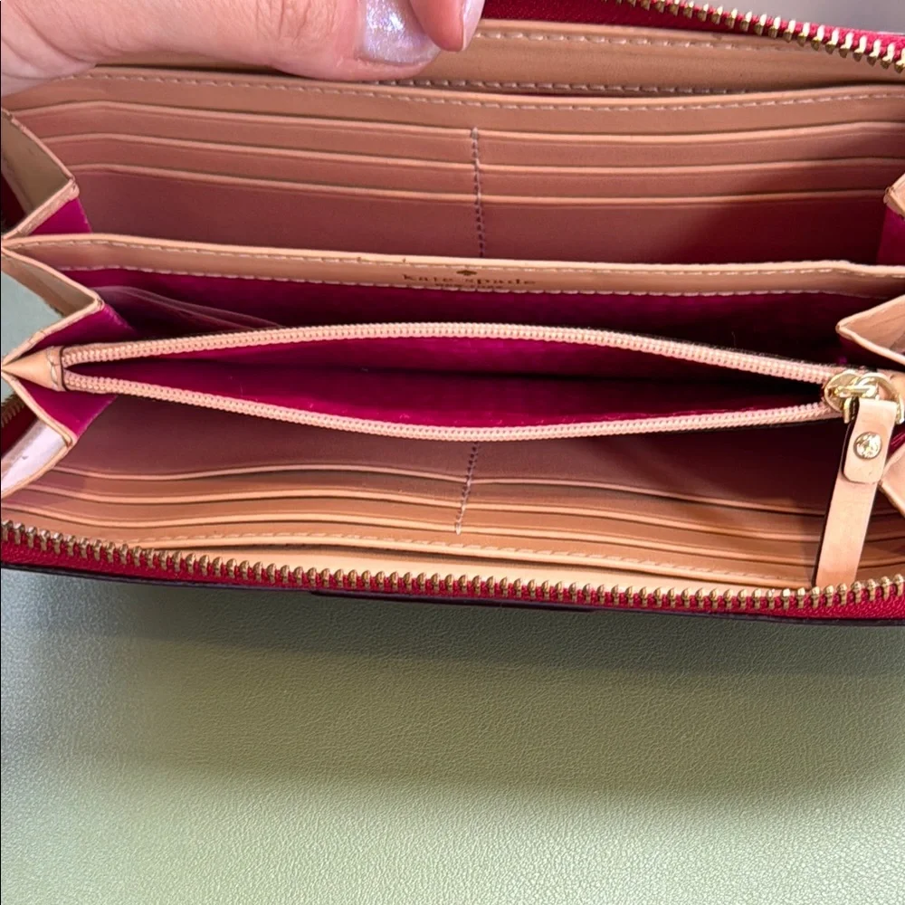 Kate Spade Red Zip Around Wallet